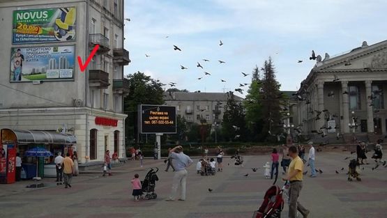 Фото рекламной плоскости по адресу Шевченко бул. / Тетральная пл., центр