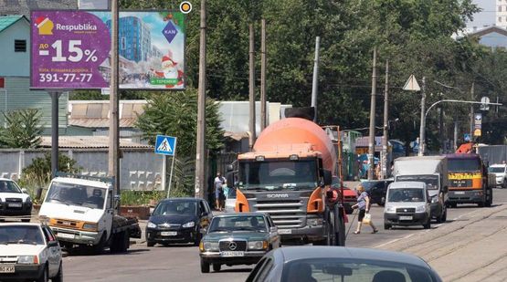 Фото рекламной плоскости по адресу Бориспольская ул.,напротив д.№3б