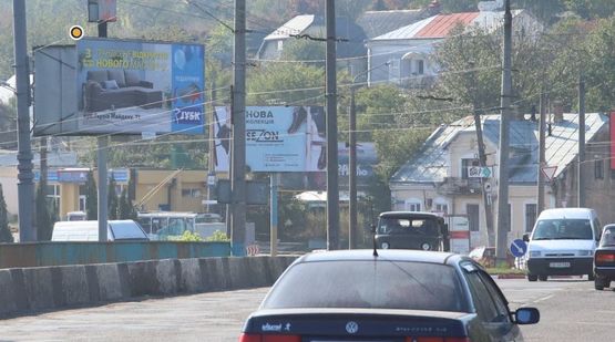 Фото рекламної площини за адресою Гагарина ул, тр кольцо, в центр, возле моста