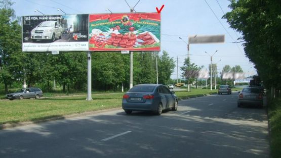 Фото рекламной плоскости по адресу Калиновская ул, от рынка, правый