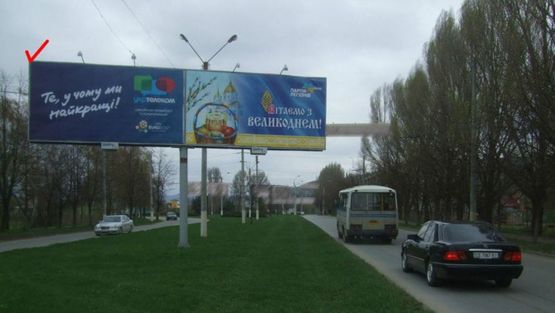 Фото рекламной плоскости по адресу Калиновская ул, от рынка, левый