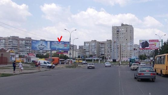 Фото рекламної площини за адресою Каховская пл., правый