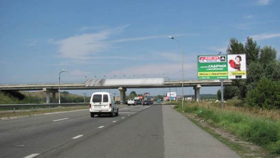Фото рекламной плоскости по адресу Днепровское шоссе, 25км 300м слева, 50 м за автоцентром "Пежо", в Киев