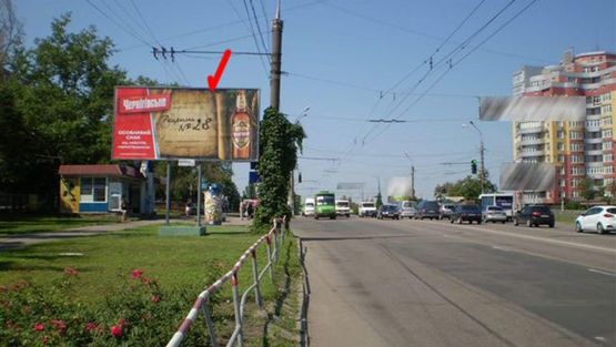 Фото рекламной плоскости по адресу Мелешкина ул., гост.Киев, к 95 кв-лу