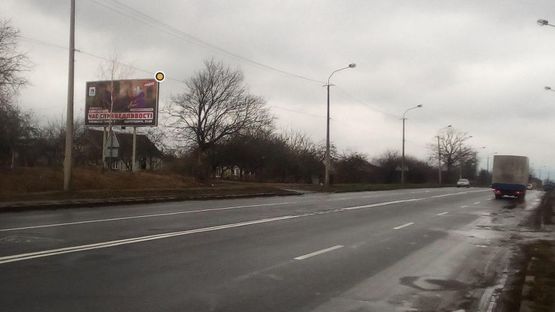 Фото рекламной плоскости по адресу Сечевых Стрельцов ул. / Бригадная ул., выезд из города