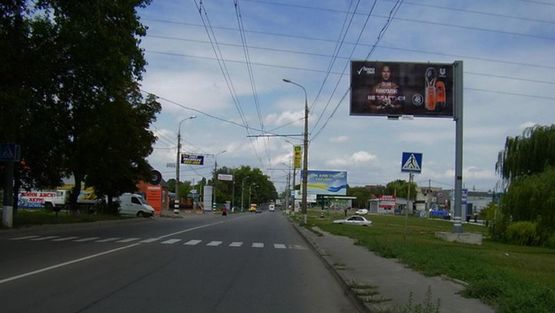 Фото рекламной плоскости по адресу Белопольское шоссе, р-н ГАИ, из центра