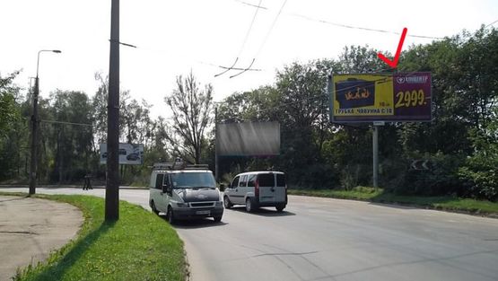 Фото рекламной плоскости по адресу Сливенская ул / Украинки Л ул, из центра