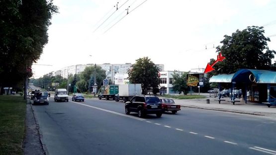 Фото рекламной плоскости по адресу Злуки пр, 45, в центр !!! Увага, розмір 2950х6000 !!!