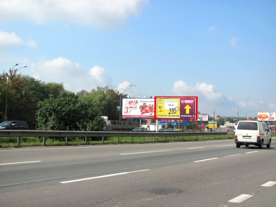 Фото рекламной плоскости по адресу Кольцевая дорога, напротив супермаркета Край (на разделительной полосе, автосалон Great Wall, автосалон "Subaru", в направлении просп. Победы)
