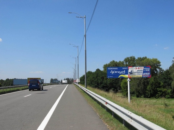 Фото рекламной плоскости по адресу Бориспольская трасса из Аэропорта "Борисполь", (ландшафный дизайн "Мой Сад"), (въезд на мост), правый