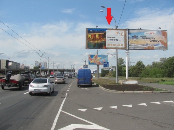 Фото рекламной плоскости по адресу Московский мост (100м от Тульской пл., ТРЦ "Plazma", "Sport Life", АЗС "Лукойл"), в направ. Московского прос.