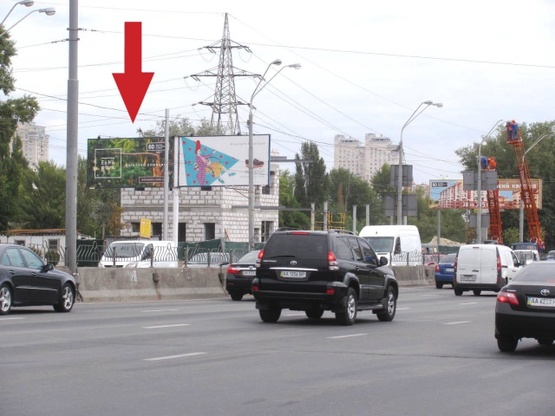 Фото рекламной плоскости по адресу Московский мост (100м от Тульской пл.,ТЦ "Макрос", ТРЦ "Plazma", "Sport Life", АЗС "Лукойл"), в направ. Московского моста.