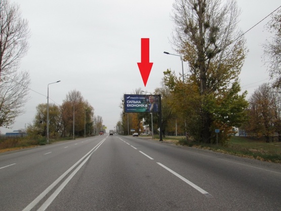 Фото рекламної площини за адресою Гагарина просп., 354 (АЗС Маршал), в направлении из центра