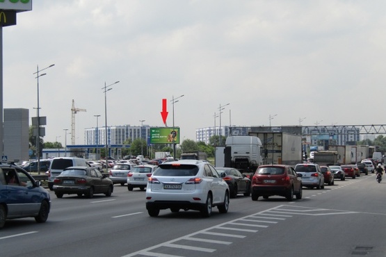 Фото рекламной плоскости по адресу Бажана Н. просп., 8 (ТЦ "Новус", 300м. к ст. м.  Осокорки, "KFC", Новая почта №60, АЗС "ANP"), в направ. Южного моста