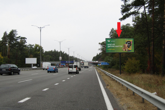Фото рекламной плоскости по адресу Бориспольская трасса в г.Киев (23+900м., АЗС "ANP"), в направл.м.Бориспольская