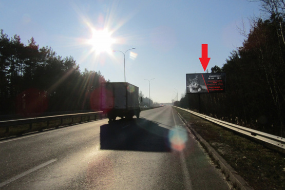 Фото рекламной плоскости по адресу Богатырская ул., в направлении в г. Киев, (супермаркет "Фора"), 18км+140