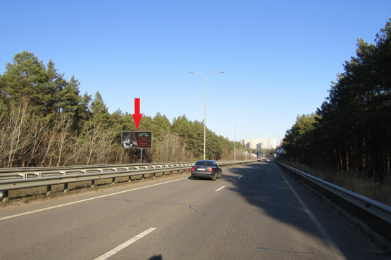 Фото рекламной плоскости по адресу Богатырская ул., в направлении из г. Киев в г.Вышгород, 18км+140