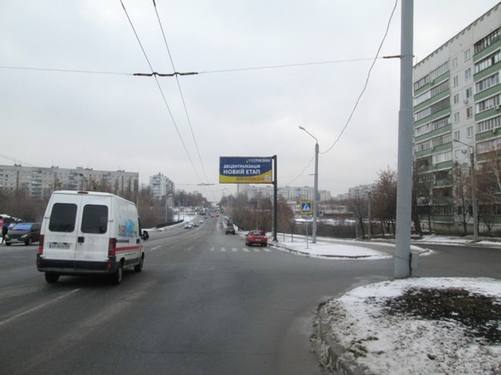 Фото рекламної площини за адресою ул. Гвардейцев Широненцов - Джерельна ( АЗС ОККО, АТК Орбита ,ТЦ ЭКВАТОР ), направление к ул.Бучмы