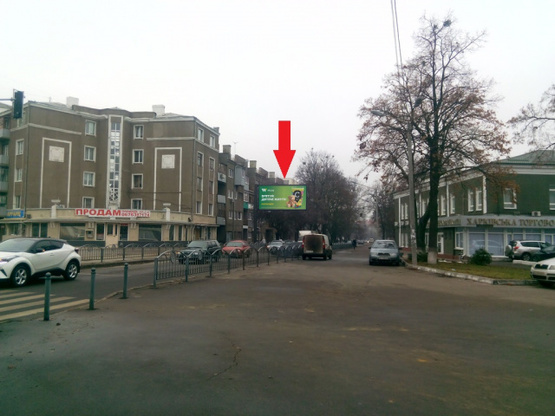 Фото рекламной плоскости по адресу ул. Соича (ст.с. завод им. Малышева, СМ РОСТ, Харьков Мебель), направл. к ул.Плехановская