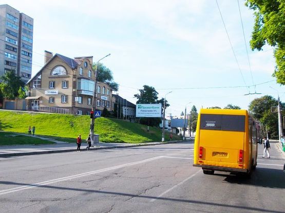 Фото рекламной плоскости по адресу Горького ул., 22 (райисполком) ("Ощадбанк","Кредобанк")