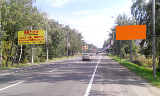 Фото рекламної площини за адресою ул. Новое шоссе , направление на Киев (возле новостроек)