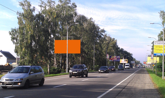 Фото рекламной плоскости по адресу ул. Новое шоссе, направление из Киева (возле новостроек)