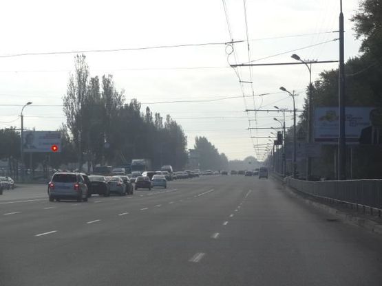 Фото рекламной плоскости по адресу Запорожское шоссе - Космическая ул., из центра