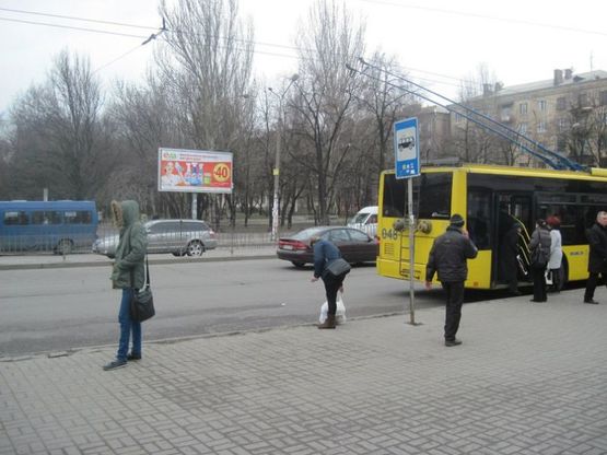 Фото рекламной плоскости по адресу пр.Леніна,182  - універмаг "Україна