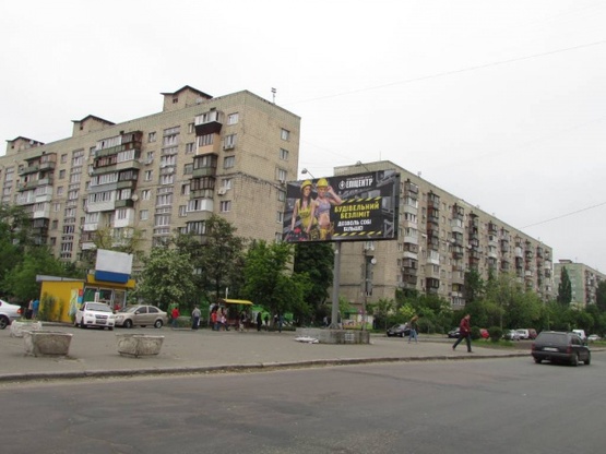 Фото рекламной плоскости по адресу Шолом-Алейхема  / Братиславська,  розподілювач  (рух від ринку "Юность")