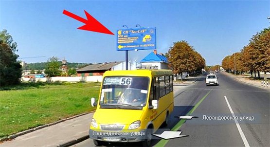 Фото рекламной плоскости по адресу Левандівська вул.