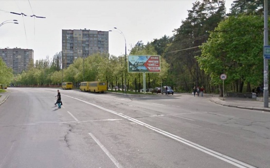 Фото рекламної площини за адресою Георгія Гонгадзе (Радянської України) проспект, 22 (навпроти)