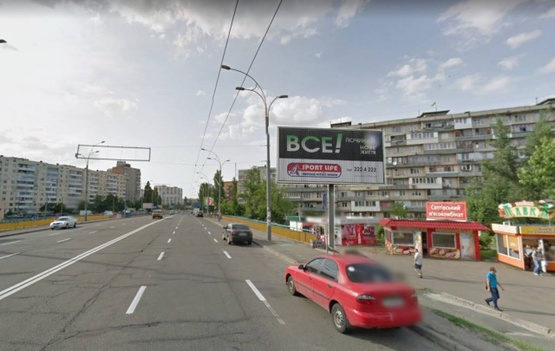 Фото рекламной плоскости по адресу Йорданська (Лайоша Гавро), 20 (Супермаркет"Фора")  рух в напрямку вул.Маршала Малиновського