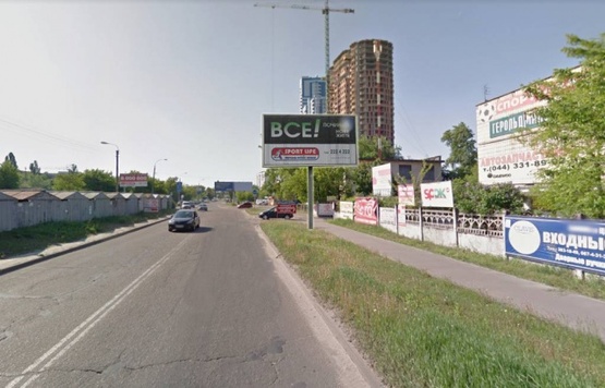 Фото рекламної площини за адресою Євгена Сверстюка (Марини Раскової), 21а рух до проспекту Соборності