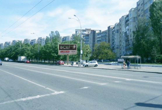 Фото рекламной плоскости по адресу Георгія Гонгадзе (Радянської України) проспект, 28 (зупинка міск. трансп. Аптека)