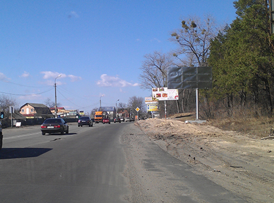 Фото рекламной плоскости по адресу Гостомельское шоссе, км 21+960 м (справа), направление из Киева