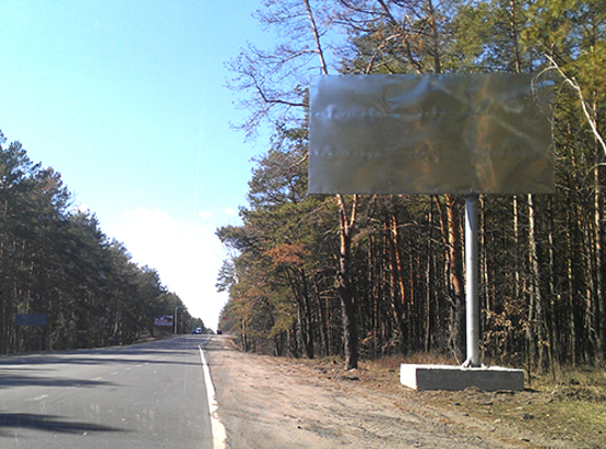 Фото рекламной плоскости по адресу ул. Шевченка, км 24+250 м (справа), направление из Киева