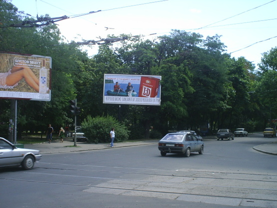 Фото рекламной плоскости по адресу Мечникова угол Прохоровской А3