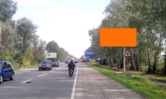 Фото рекламной плоскости по адресу ул. Новое шоссе, км 30+400 (слева), направление в Киев
