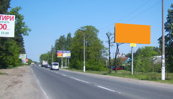 Фото рекламной плоскости по адресу пгт. Гостомель, ул. Ленина (на Гостомель)