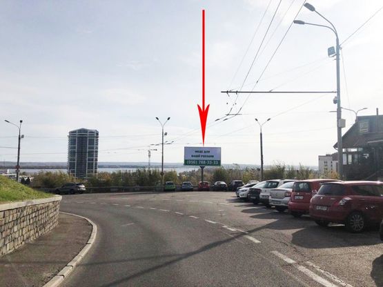 Фото рекламної площини за адресою t161A,просп. Дмитра Яворницького, в районі буд. №1, біля пам'ятнику Слави