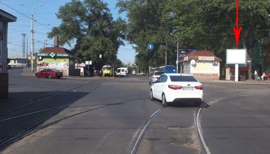 Фото рекламной плоскости по адресу s183А,вул. Пастера - вул. Вокзальна, заїзд на Амурський міст