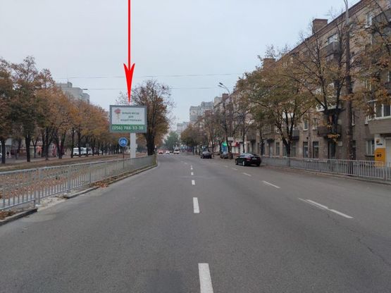 Фото рекламної площини за адресою s215A,вул. Робоча, біля буд. №81, рух у бік просп. Пушкіна