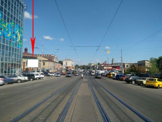 Фото рекламной плоскости по адресу t007B,вул. Шмідта, біля входу у ТРЦ "Приозерний"