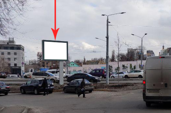 Фото рекламної площини за адресою t052B,вул. Курчатова в районі автовокзалу