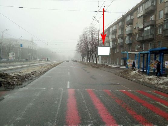 Фото рекламной плоскости по адресу t110A,вул. Робоча - вул. Театральна, напрямок до просп. Пушкіна