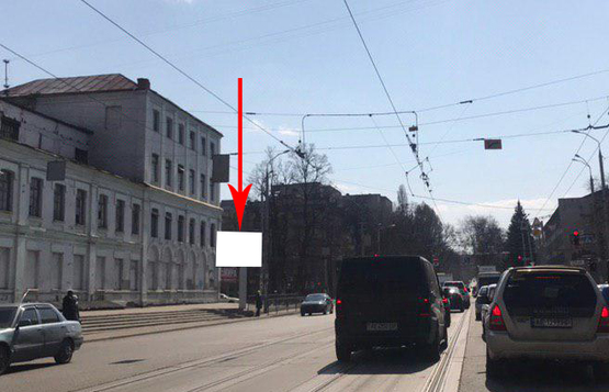 Фото рекламної площини за адресою t112B,вул. Шмідта, 17, на світлофорі, рух від Центрального ринку "Озерка"