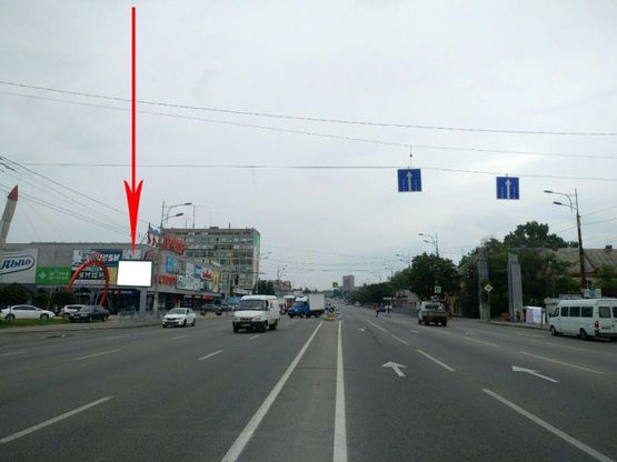 Фото рекламной плоскости по адресу t122B,просп. Слобожанський в районі буд. 31 Д, рух у бік Центрального мосту