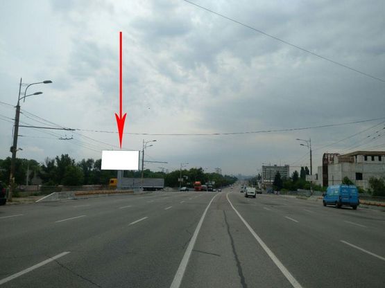 Фото рекламної площини за адресою t123B,просп. Слобожанський біля віадука, авторозв'язка з вул. Каштановою, рух у бік Центрального мосту