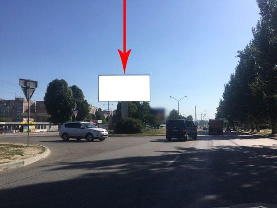 Фото рекламної площини за адресою t158A1,Донецьке шосе, навпроти буд. №123  (на розділовій смузі), рух у бік ж/м Ломівський