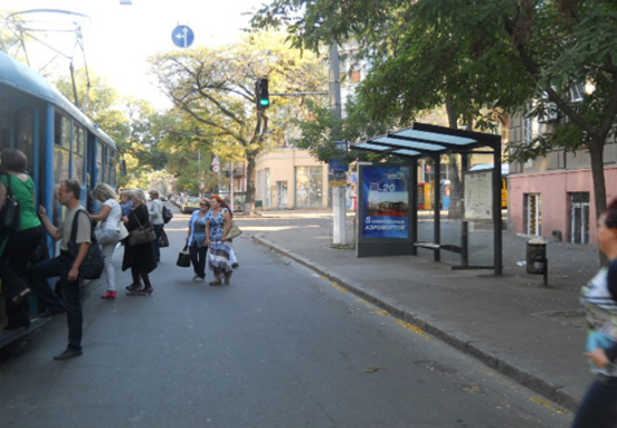 Фото рекламной плоскости по адресу Софиевская ул. - Торговая ул., в город остановка A